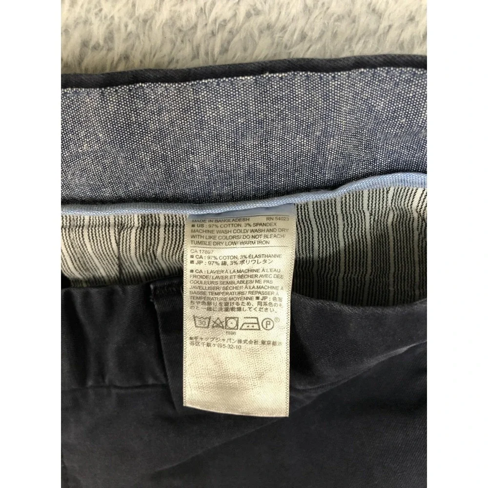 Banana Republic Pants Mens 34x32 (Tag 33x34) Black Aiden Chino Straight *Flaw